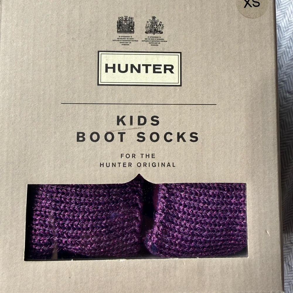 Hunter Kids Boot Socks in Deep Purple